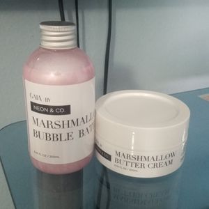 Gaia by Neon & Co. Marshmallow bath/cream set